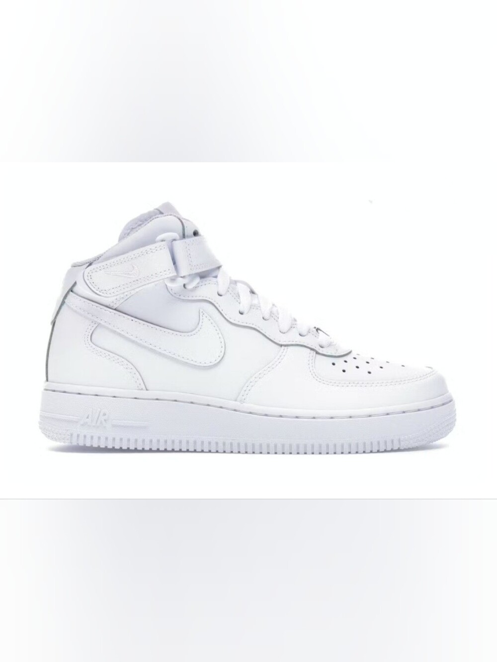 NIKE Air Force 1 Mid Shoes Sneakers White Unisex Youth Size 7 EU 40